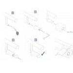 Special needs paper holder for handle Combined with Contour 21 S6360MY, color: Chrome material: Inox Accessible toilet paper holders for grab-bars