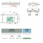 Ντουζιέρα ορθογώνια 120x80 από ακρυλικό, χρώμα: Λευκό επιφάνεια: Γυαλιστερή Ορθογώνιες