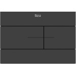 Πλακέτα εντοιχιζόμενου καζανακίου PS2 Black Matt από ορείχαλκο διπλής ενέργειας μηχανικά με ντίζα, χρώμα: Μαύρο επιφάνεια: Ματ Πλακέτες