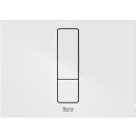 Πλακέτα εντοιχιζόμενου καζανακίου PS4 White Matt από ορείχαλκο διπλής ενέργειας μηχανικά με ντίζα, χρώμα: Λευκό επιφάνεια: Ματ Πλακέτες