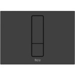 Πλακέτα εντοιχιζόμενου καζανακίου PS4 Black Matt από ορείχαλκο διπλής ενέργειας μηχανικά με ντίζα, χρώμα: Μαύρο επιφάνεια: Ματ Πλακέτες