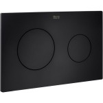 Πλακέτα εντοιχιζόμενου καζανακίου PL10 Black Matt από ορείχαλκο διπλής ενέργειας μηχανικά με ντίζα, χρώμα: Μαύρο επιφάνεια: Ματ Πλακέτες