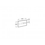 Flush wall plates for concealed cistern Actuation dual flush valve material: Brass, color: Chrome surface: Glossy Flush plates