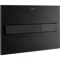 Flush wall plates for concealed cistern Actuation dual flush valve material: ABS, color: Black surface: Matt Flush plates
