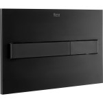Πλακέτα εντοιχιζόμενου καζανακίου PL7, Matt Black από ABS διπλής ενέργειας μηχανικά με ντίζα, χρώμα: Μαύρο επιφάνεια: Ματ Πλακέτες