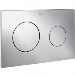 Flush wall plates for concealed cistern Actuation dual flush valve material: ABS, color: Chrome surface: Glossy Flush plates