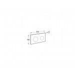 Flush wall plates for concealed cistern dual flush valve material: ABS Mechanical with string, color: Black surface: Matt Flush wall plates for concealed cistern dual flush valve material: ABS Mechanical with string, color: Black surface: Matt
