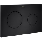 Πλακέτα εντοιχιζόμενου καζανακίου PL10, Matt Black από ABS διπλής ενέργειας μηχανικά με ντίζα, χρώμα: Μαύρο επιφάνεια: Ματ Πλακέτες