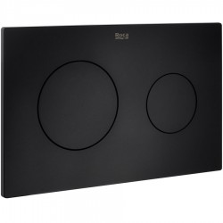 Flush wall plates for concealed cistern Actuation dual flush valve material: ABS, color: Black surface: Matt Flush plates