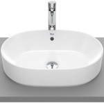 Νιπτήρας ελευθέρας τοποθέτησης 55x39x13 από πορσελάνη με υπερχείλιση χωρίς οπή , χρώμα: Λευκό επιφάνεια: Γυαλιστερή Ελευθέρας τοποθέτησης