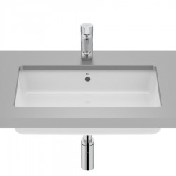 Washbasin Under counter 55x35 material: Porcelain With overflow, color: White surface: Glossy Under counter
