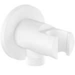Shower holder Fixed With Outlet elbow material: Brass White Matt, color: White surface: Matt Shower holder Fixed With Outlet elbow material: Brass White Matt, color: White surface: Matt