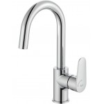 Wash basin tap Deck-mounted L size material: Brass mixer With push-open waste set Cold Start, color: Chrome surface: Glossy Deck-mounted Wash basin tap Deck-mounted L size material: Brass mixer With push-open waste set Cold Start, color: Chrome surface: Glossy Deck-mounted