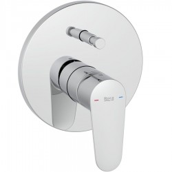 Μπαταρία ντουζιέρας εντοιχιζόμενη 2 εξόδων αναμεικτική από ορείχαλκο με πλακέτα, χρώμα: Χρωμέ επιφάνεια: Γυαλιστερή Εντοιχιζόμενες εξωτερικό μέρος