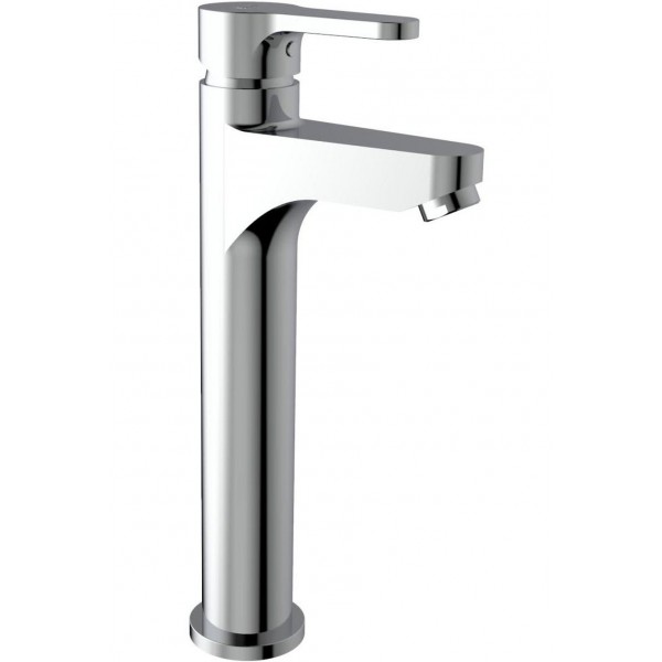 Wash basin tap Deck-mounted for free-standing washbasin material: Brass mixer With push-open waste set Cold Start, color: Chrome surface: Glossy Deck-mounted Wash basin tap Deck-mounted for free-standing washbasin material: Brass mixer With push-open waste set Cold Start, color: Chrome surface: Glossy Deck-mounted