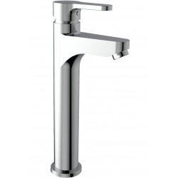 Wash basin tap Deck-mounted for free-standing washbasin material: Brass mixer With push-open waste set Cold Start, color: Chrome surface: Glossy Deck-mounted