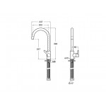 Kitchen tap Deck-mounted material: Brass, color: White surface: Matt Deck-mounted Kitchen tap Deck-mounted material: Brass, color: White surface: Matt Deck-mounted