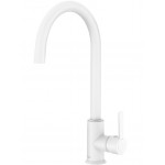 Kitchen tap Deck-mounted material: Brass, color: White surface: Matt Deck-mounted Kitchen tap Deck-mounted material: Brass, color: White surface: Matt Deck-mounted