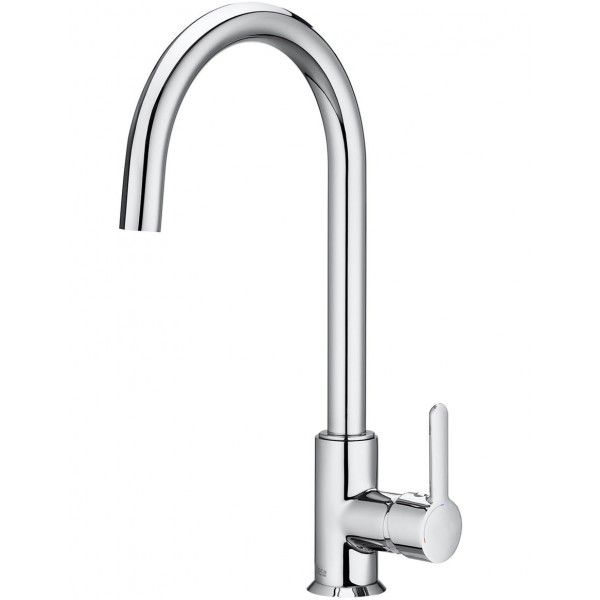 Kitchen tap Deck-mounted material: Brass, color: Chrome surface: Glossy Deck-mounted Kitchen tap Deck-mounted material: Brass, color: Chrome surface: Glossy Deck-mounted