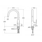 Kitchen tap Deck-mounted material: Brass, color: Black surface: Matt Deck-mounted Kitchen tap Deck-mounted material: Brass, color: Black surface: Matt Deck-mounted