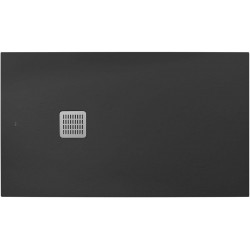 Shower tray Rectangular 140x70x3,1 material: Synthetic Superslim , Stonex®, color: Black surface: Srained - Textured