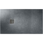 Ντουζιέρα ορθογώνια 120x90x2,8 από συνθετικό Slate Superslim , Stonex®, χρώμα: Γκρι επιφάνεια: Σαγρέ - Ανάγλυφη Ορθογώνιες
