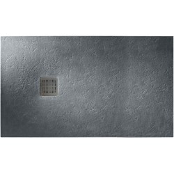 Ντουζιέρα ορθογώνια 120x80x2,8 από συνθετικό Slate Superslim , Stonex®, χρώμα: Γκρι επιφάνεια: Σαγρέ - Ανάγλυφη Ορθογώνιες