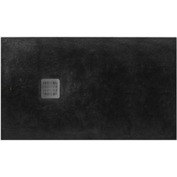 Shower tray Rectangular 120x80x2,8 material: Synthetic, color: Black surface: Srained - Textured Rectangular