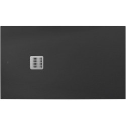 Shower tray Rectangular 120x80x2,8 material: Synthetic Superslim , Stonex®, color: Black surface: Srained - Textured Rectangular