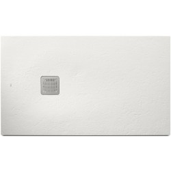 Ντουζιέρα ορθογώνια 100x80x2,6 από συνθετικό Superslim , Stonex®, χρώμα: Λευκό επιφάνεια: Σαγρέ - Ανάγλυφη