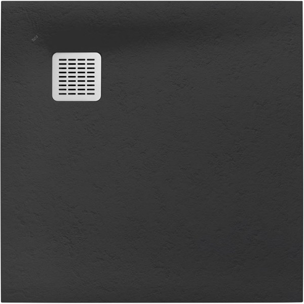 Shower tray Square 90x90x2,8 material: Synthetic Superslim , Stonex®, color: Black surface: Srained - Textured Shower tray Square 90x90x2,8 material: Synthetic Superslim , Stonex®, color: Black surface: Srained - Textured