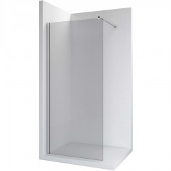 Shower enclosure Linear 100x200 6mm fixed surface: Glossy, color: Chrome Linear