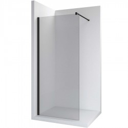 Shower enclosure Linear 100x200 6mm fixed surface: Matt, color: Black Linear