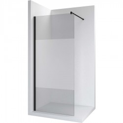 Shower enclosure Linear 80x200 8mm fixed surface: Matt, color: Black Linear