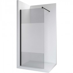 Shower enclosure Linear 90x200 8mm fixed surface: Matt, color: Black Linear