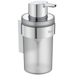 Dispenser material: Brass Wall-mounted Φ7,4x9,4x16,2 cm, color: Chrome surface: Glossy Soap dispensers Dispenser material: Brass Wall-mounted Φ7,4x9,4x16,2 cm, color: Chrome surface: Glossy Soap dispensers