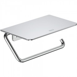 Paper holder with shelf material: Brass, color: Chrome surface: Glossy Toilet paper holders