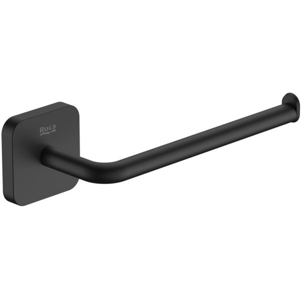 Paper holder no cover material: Brass Black Matt, color: Black surface: Matt Toilet paper holders