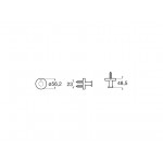 Άγκιστρο από ορείχαλκο μονό Round, Matt Black, χρώμα: Μαύρο επιφάνεια: Ματ Άγκιστρα