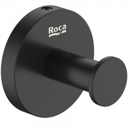 Hook Flat wall mounted material: Brass single Matt Black, color: Black surface: Matt Hooks