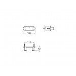 Άγκιστρο από ορείχαλκο διπλό Matt Black, χρώμα: Μαύρο επιφάνεια: Ματ Άγκιστρα