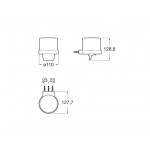 Dispenser από ορείχαλκο επίτοιχος τύπος με λαβή, Φ11x12,8 x12,9 cm, 240ml, Matt black, χρώμα: Μαύρο επιφάνεια: Ματ Dispenser