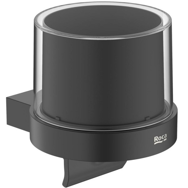 Dispenser από ορείχαλκο επίτοιχος τύπος με λαβή, Φ11x12,8 x12,9 cm, 240ml, Matt black, χρώμα: Μαύρο επιφάνεια: Ματ Dispenser