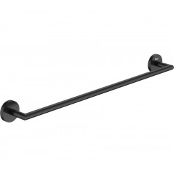 Towel 60cm Black Matt Fixed material: Brass single, color: Black surface: Matt Towel rails