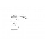 Χαρτοθήκη με ράφι από ορείχαλκο Black Matt, χρώμα: Μαύρο επιφάνεια: Ματ Χαρτοθήκες