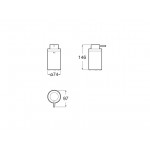 Dispenser από ορείχαλκο επικαθήμενος τύπος  Φ7,4x9,7x14,6 240ml, Matt Black, χρώμα: Μαύρο επιφάνεια: Ματ Dispenser