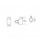 Dispenser από ορείχαλκο επίτοιχος τύπος Round, Matt White, χρώμα: Λευκό επιφάνεια: Ματ Dispenser