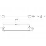 Πετσετοθήκη 60cm Round, White Matt σταθερή από ορείχαλκο μονή, χρώμα: Λευκό επιφάνεια: Ματ Πετσετοθήκες
