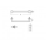 Πετσετοθήκη 45cm Round, White Matt σταθερή από ορείχαλκο μονή, χρώμα: Λευκό επιφάνεια: Ματ Πετσετοθήκες