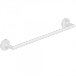 Towel 45cm White Matt Fixed material: Brass single, color: White surface: Matt Towel rails